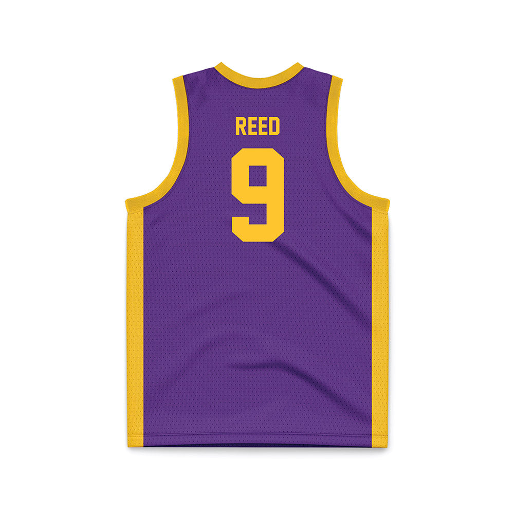 LSU - NCAA Men's Basketball : Jalen Reed - Purple Basketball Jersey-1