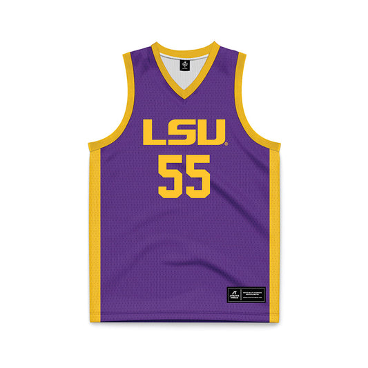 LSU - NCAA Men's Basketball : Skyy Clark - Purple Basketball Jersey-0