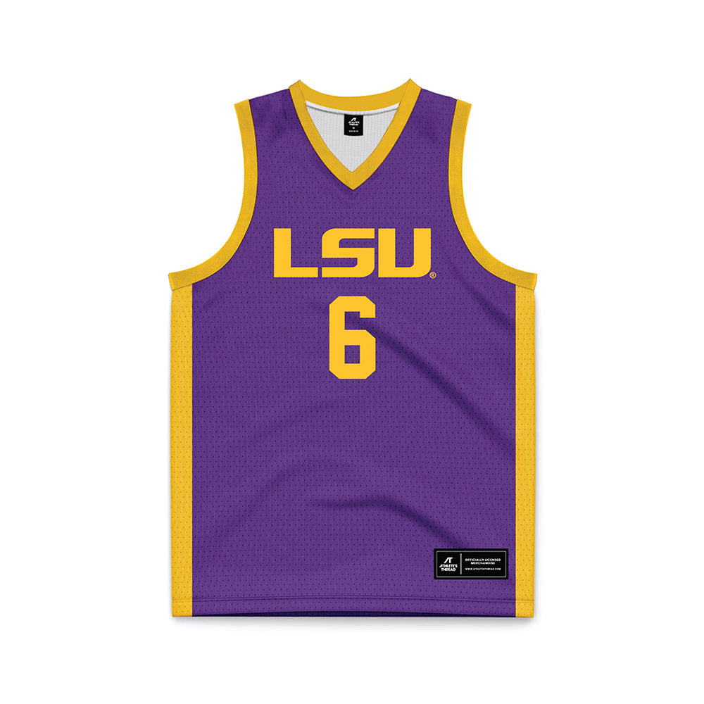 LSU - NCAA Men's Basketball : Robert Miller III - Purple Basketball Jersey-0
