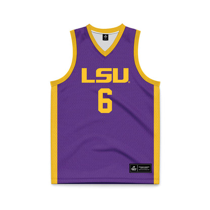 LSU - NCAA Men's Basketball : Robert Miller III - Purple Basketball Jersey-0