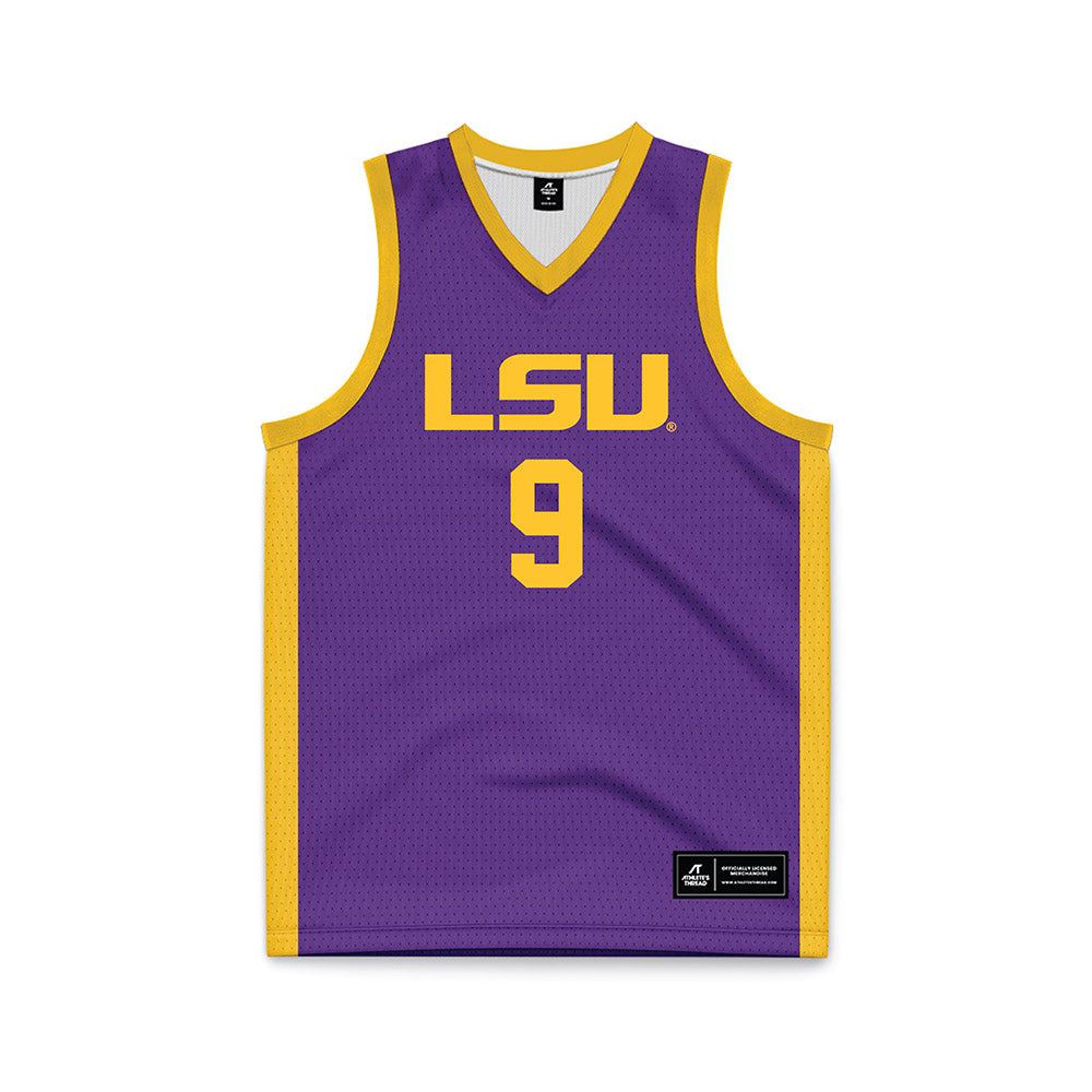 LSU - NCAA Men's Basketball : Jalen Reed - Purple Basketball Jersey-0