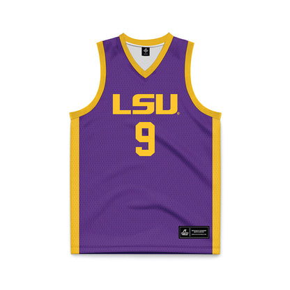 LSU - NCAA Men's Basketball : Jalen Reed - Purple Basketball Jersey-0