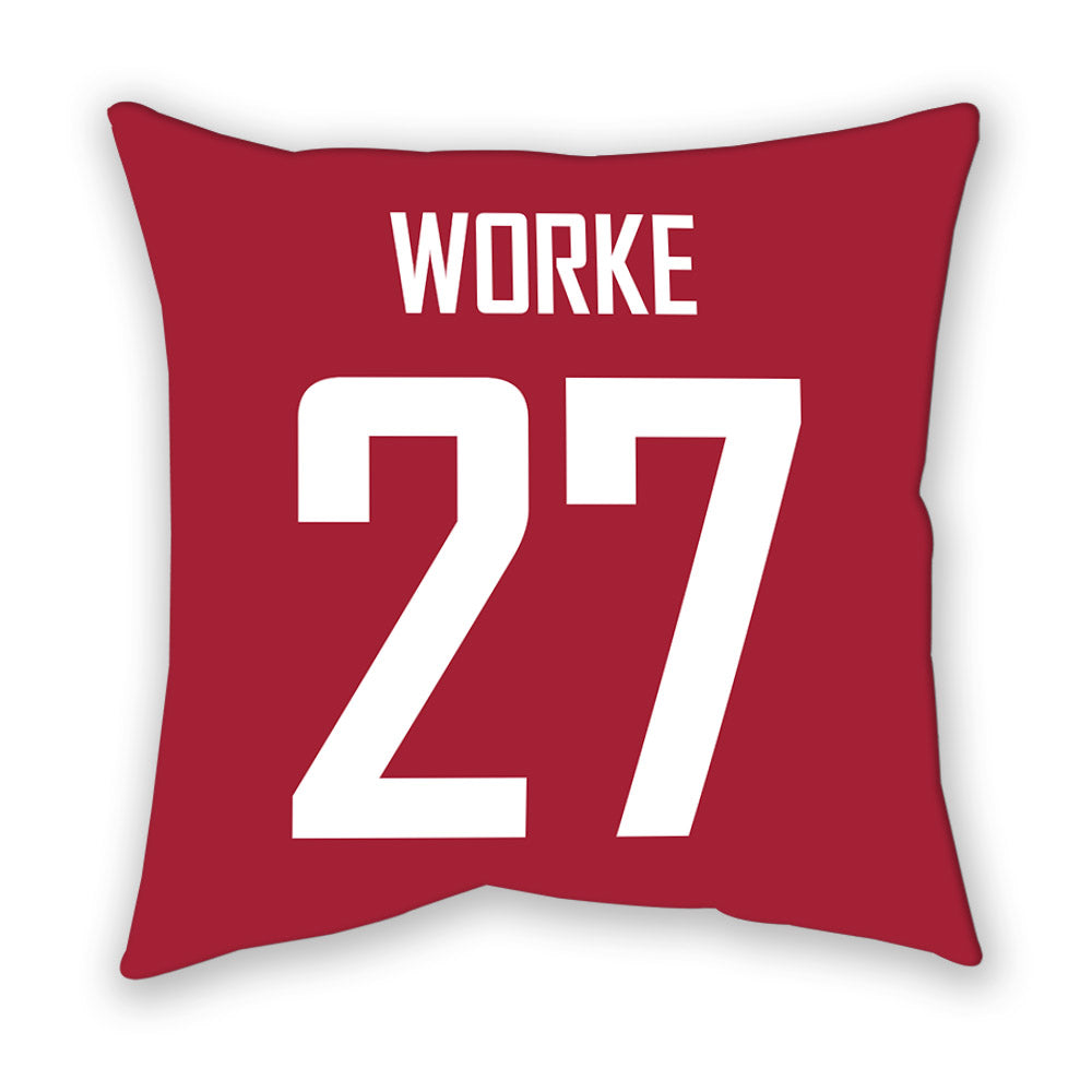WSU - NCAA Women's Soccer : Kingston Worke - Pillow-1