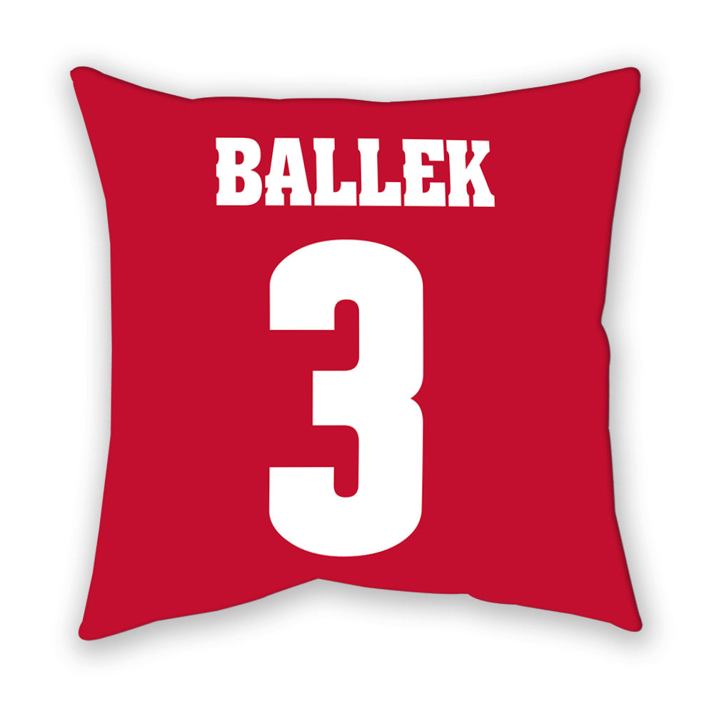 Wisconsin - NCAA Women's Soccer : Abby Ballek - Pillow-1