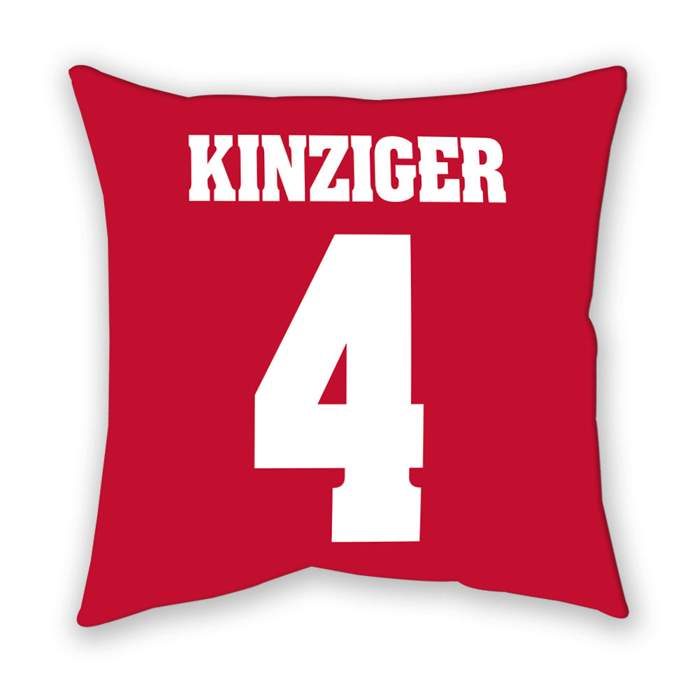 Wisconsin - NCAA Men's Basketball : Zach Kinziger - Pillow-1