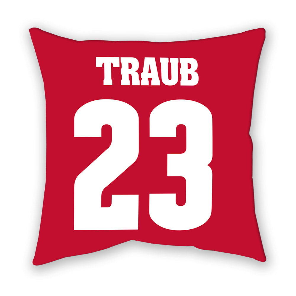 Wisconsin - NCAA Women's Soccer : Izy Traub - Pillow-1