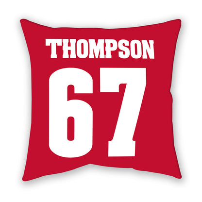 Wisconsin - NCAA Women's Volleyball : Halle Thompson - Pillow-1
