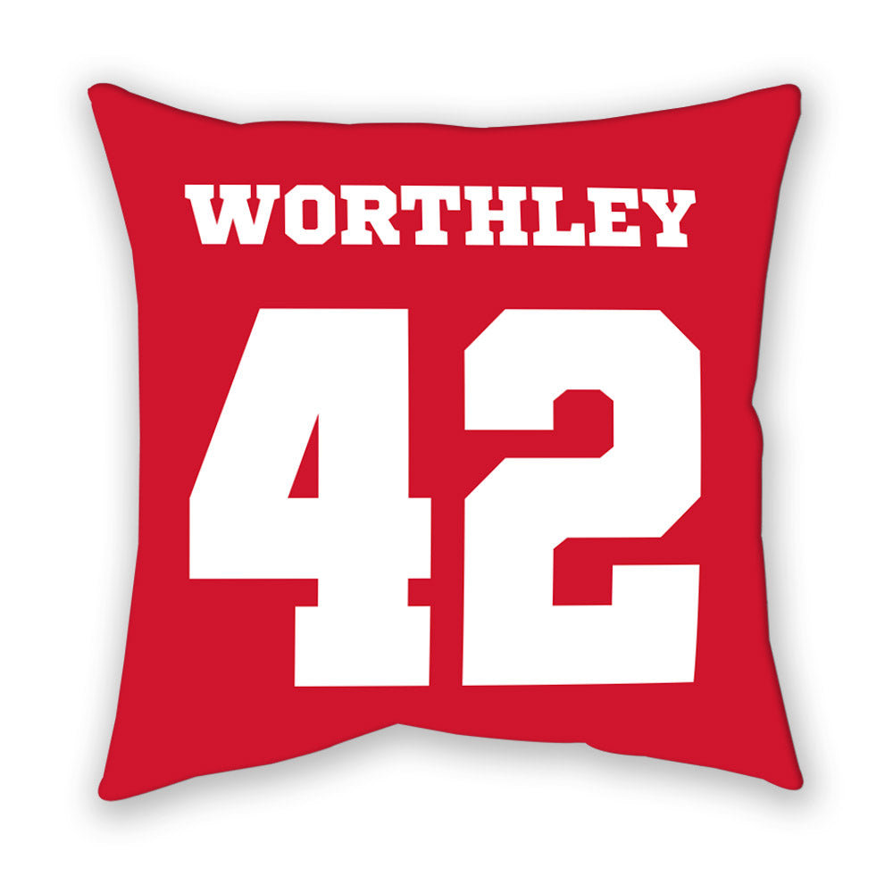 Nebraska - NCAA Baseball : Jalen Worthley - Pillow-1