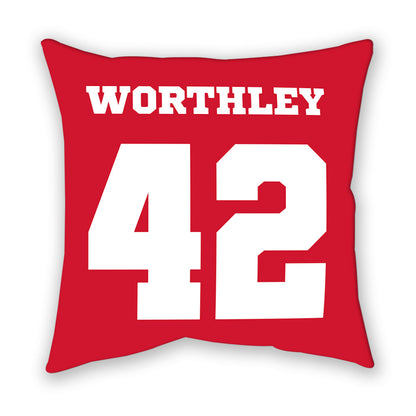 Nebraska - NCAA Baseball : Jalen Worthley - Pillow-1