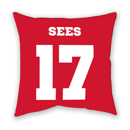 Nebraska - NCAA Women's Soccer : Jo Sees - Pillow-1