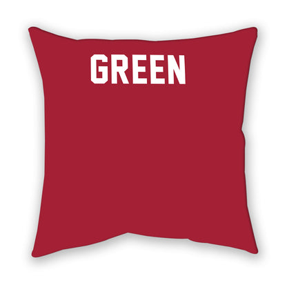 Oklahoma - NCAA Men's Track & Field : Hilton green Green - Pillow-1