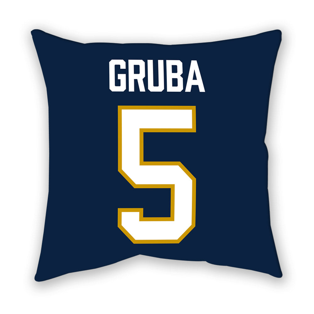 Notre Dame - NCAA Men's Ice Hockey : Leo Gruba - Pillow-1