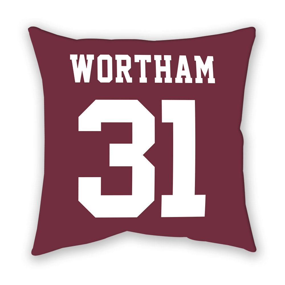 Mississippi State - NCAA Baseball : Charlie Wortham - Pillow-1