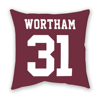 Mississippi State - NCAA Baseball : Charlie Wortham - Pillow-1