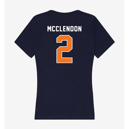 Pepperdine - NCAA Men's Basketball : William Mcclendon - Classic Shersey Women's V-Neck T-Shirt-1