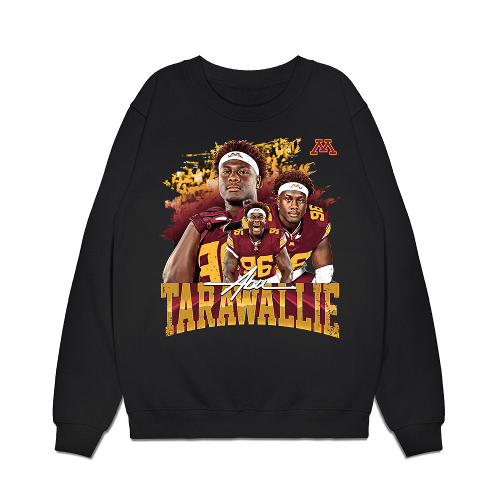 Minnesota - NCAA Football : Abu Tarawallie - Collage Premium Crewneck Sweatshirt-0