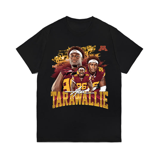 Minnesota - NCAA Football : Abu Tarawallie - Collage Comfort Colors T-Shirt-0