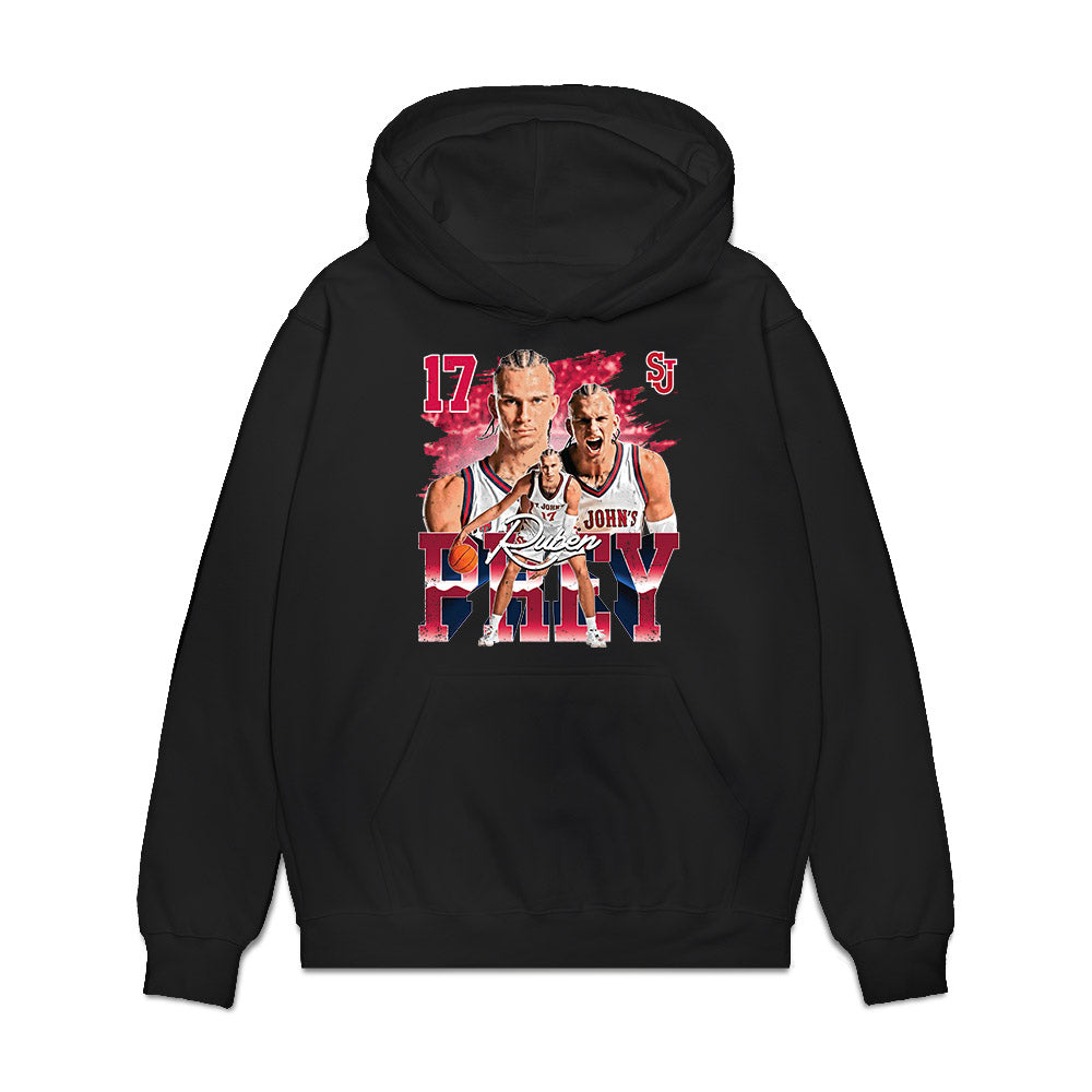St. Johns - NCAA Men's Basketball : Ruben Prey - Collage Premium Hooded Sweatshirt-0