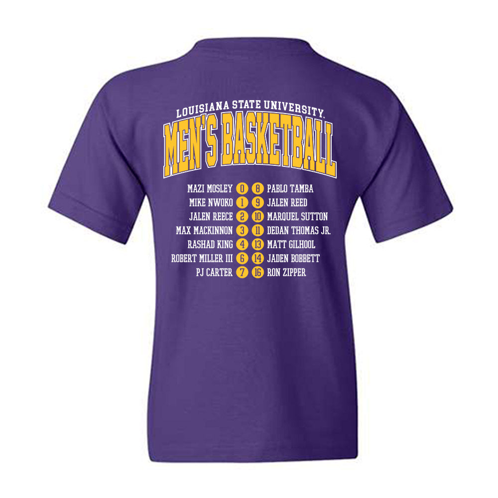 LSU - NCAA Men's Basketball : - Roster Shirt Youth T-Shirt-1