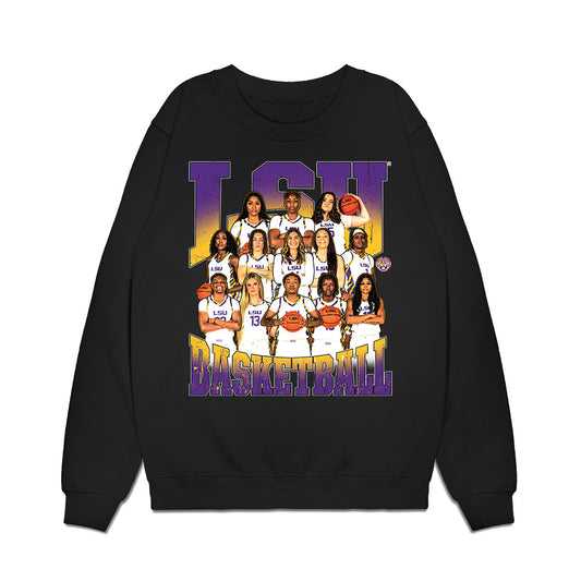 LSU - NCAA Women's Basketball : - Team Collage Premium Crewneck Sweatshirt-0