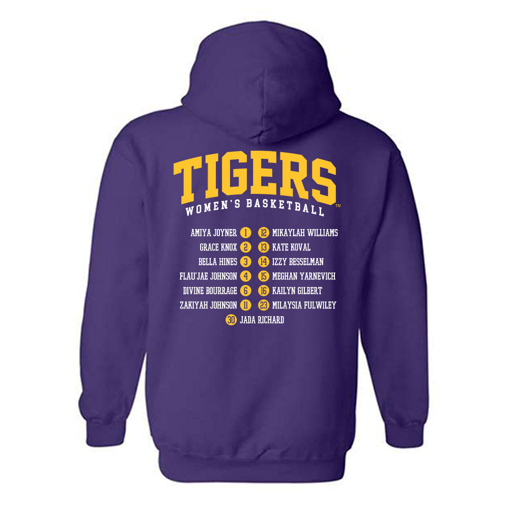 LSU - NCAA Women's Basketball : - Roster Shirt Hooded Sweatshirt-1