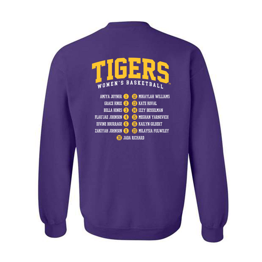 LSU - NCAA Women's Basketball : - Roster Shirt Crewneck Sweatshirt-1