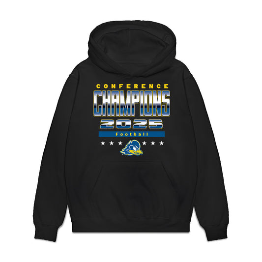 Delaware - NCAA Football : Da'Wain Lofton - Conference Champions Premium Hooded Sweatshirt-0