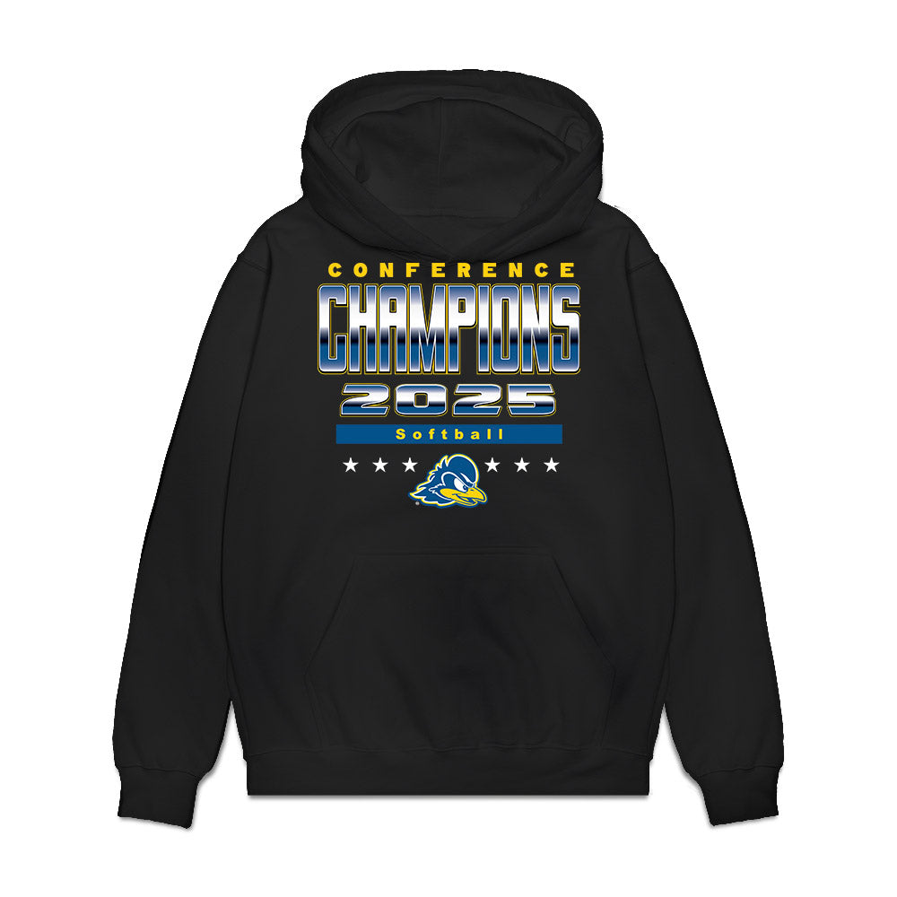 Delaware - NCAA Softball : Gabriella Pudimott - Conference Champions Premium Hooded Sweatshirt-0