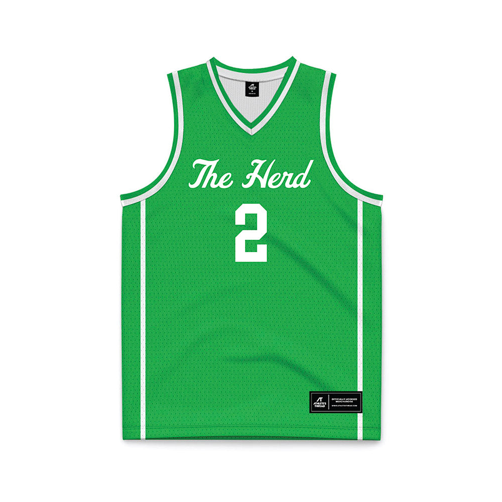 Marshall - NCAA Women's Basketball : Blessing King - Green Basketball Jersey-0