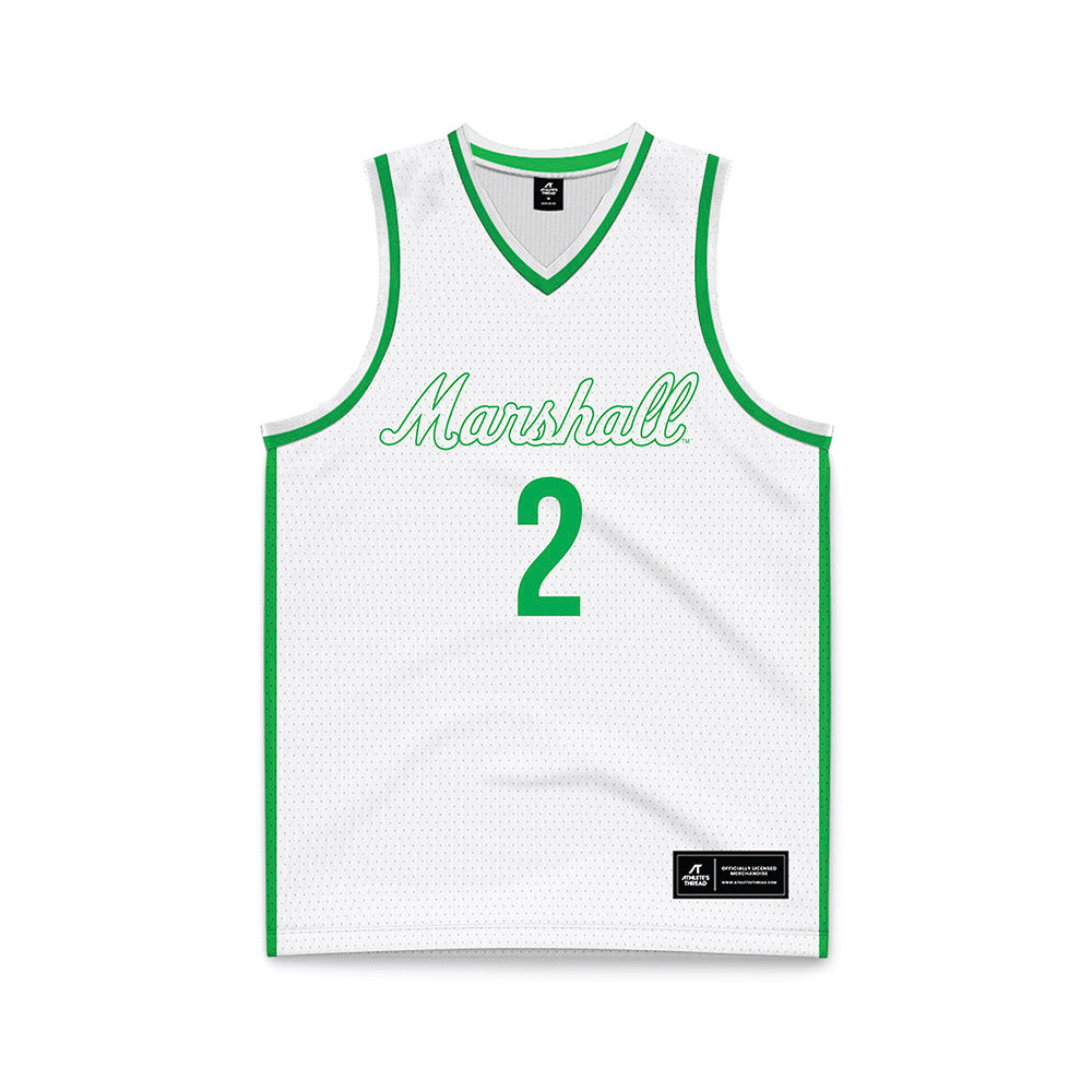 Marshall - NCAA Women's Basketball : Blessing King - White Basketball Jersey-0
