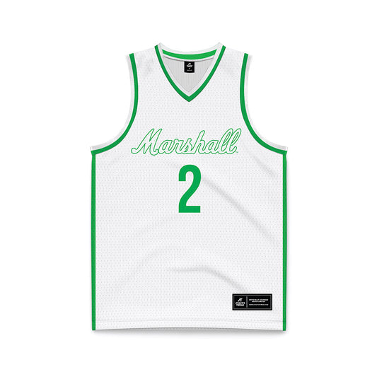 Marshall - NCAA Women's Basketball : Blessing King - White Basketball Jersey-0