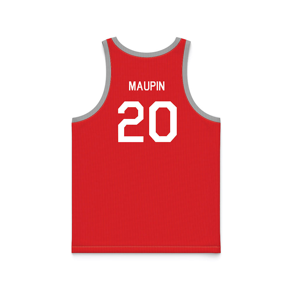 Texas Tech - NCAA Women's Basketball : Bailey Maupin - Red Hardwood Basketball Jersey-1