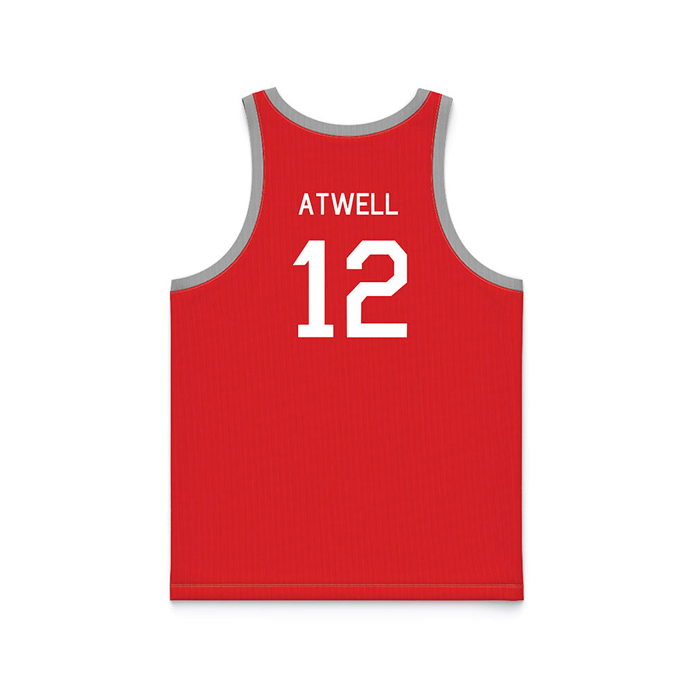 Texas Tech - NCAA Men's Basketball : Donovan Atwell - Red Hardwood Basketball Jersey-1