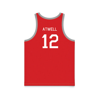 Texas Tech - NCAA Men's Basketball : Donovan Atwell - Red Hardwood Basketball Jersey-1