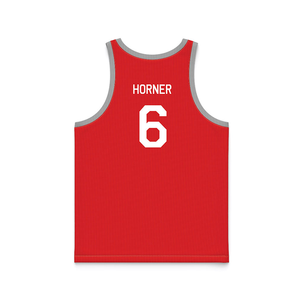 Texas Tech - NCAA Men's Basketball : Leon Horner - Red Hardwood Basketball Jersey-1