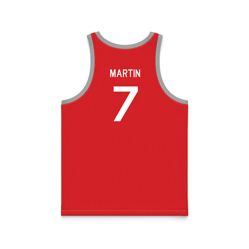 Texas Tech - NCAA Women's Basketball : Kalysta Martin - Red Hardwood Basketball Jersey-1