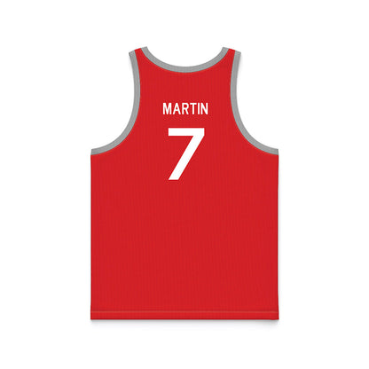 Texas Tech - NCAA Women's Basketball : Kalysta Martin - Red Hardwood Basketball Jersey-1