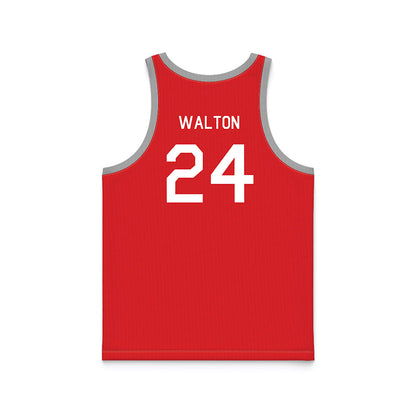 Texas Tech - NCAA Men's Basketball : Kerwin Walton - Red Hardwood Basketball Jersey-1