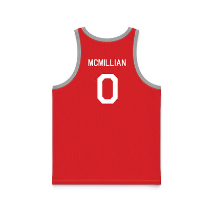 Texas Tech - NCAA Men's Basketball : Chance McMillian - Red Hardwood Basketball Jersey-1