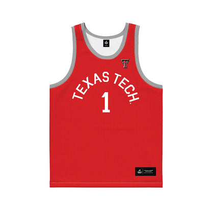 Texas Tech - NCAA Men's Basketball : Tyeree Bryan - Red Hardwood Basketball Jersey-0