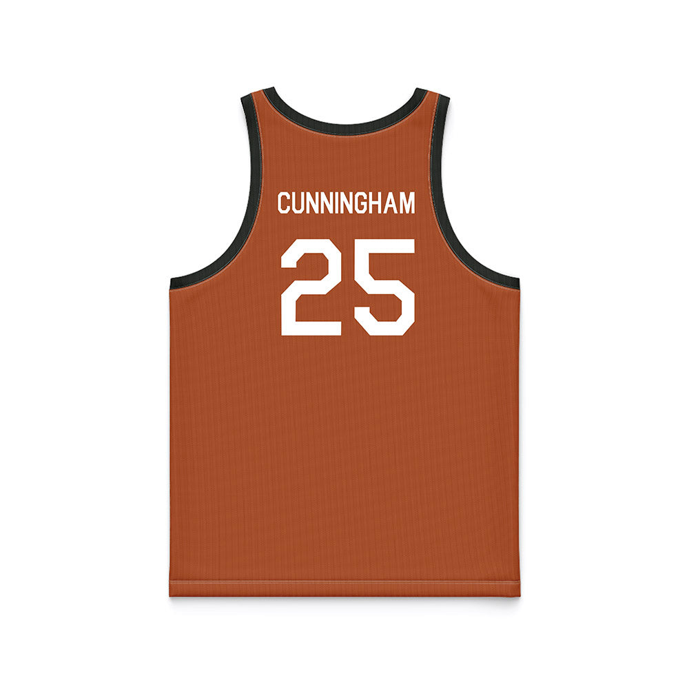 Texas - NCAA Women's Basketball : Breya Cunningham - Orange Hardwood Basketball Jersey-1