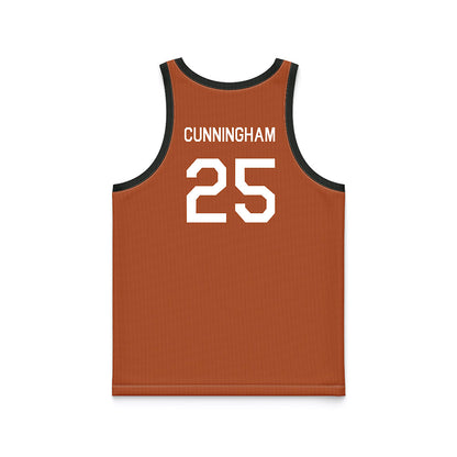 Texas - NCAA Women's Basketball : Breya Cunningham - Orange Hardwood Basketball Jersey-1