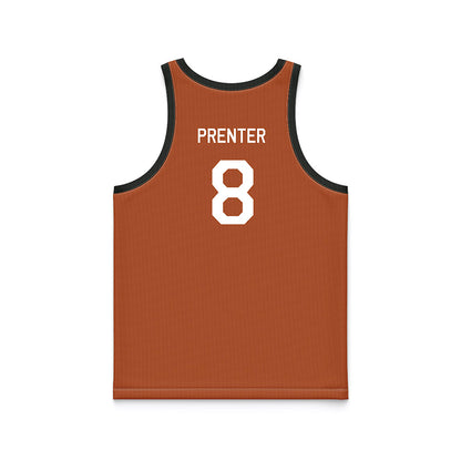 Texas - NCAA Women's Basketball : Grace Prenter - Orange Hardwood Basketball Jersey-1