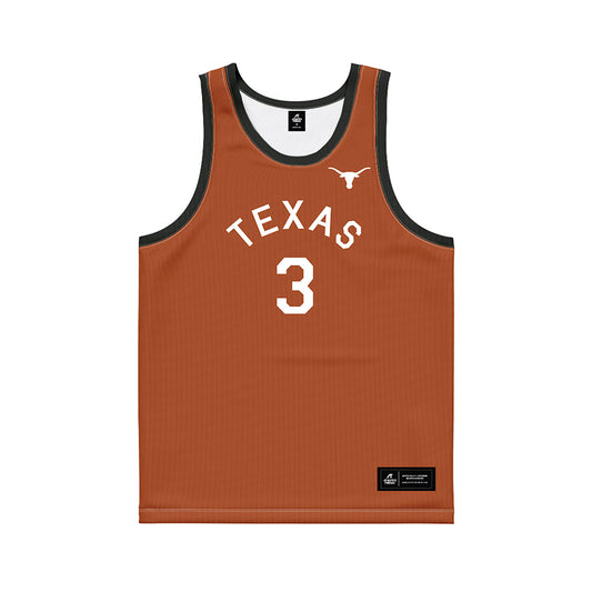Texas - NCAA Men's Basketball : Joe Sterling - Orange Hardwood Basketball Jersey-0