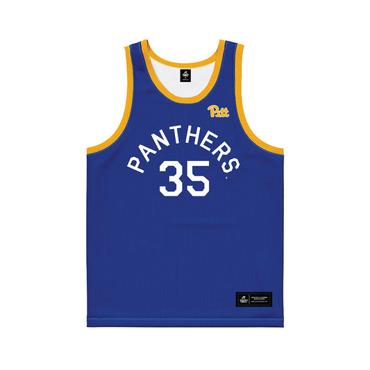 Pittsburgh - NCAA Men's Basketball : Benjamin Mayhew - Hardwood Reissue Basketball Jersey-0