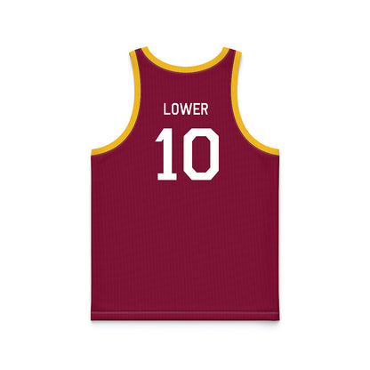 Arizona State - NCAA Women's Basketball : Averie Lower - Maroon Hardwood Basketball Jersey-1
