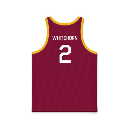 Arizona State - NCAA Women's Basketball : Ruby Whitehorn - Maroon Hardwood Basketball Jersey-1