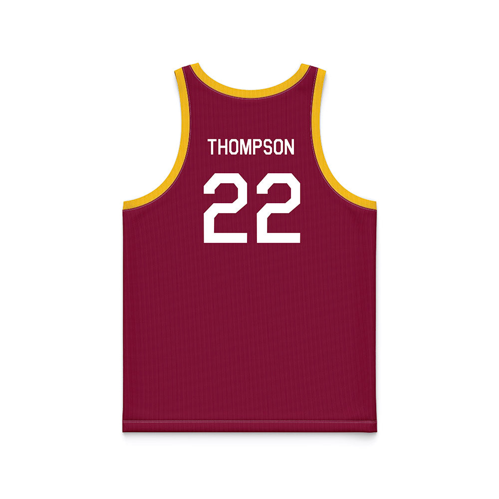 Arizona State - NCAA Women's Basketball : Journey Thompson - Maroon Hardwood Basketball Jersey-1