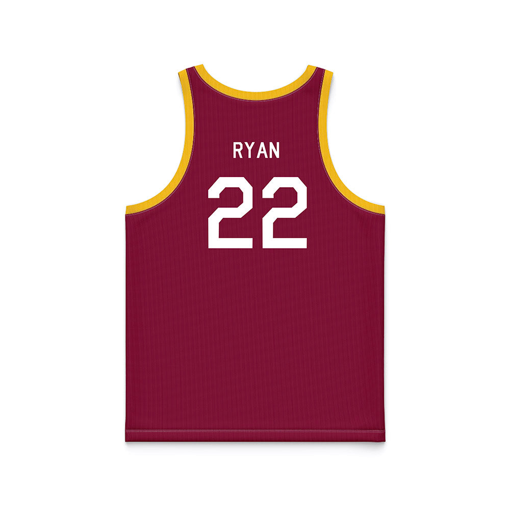 Arizona State - NCAA Women's Basketball : Ella Ryan - Maroon Hardwood Basketball Jersey-1