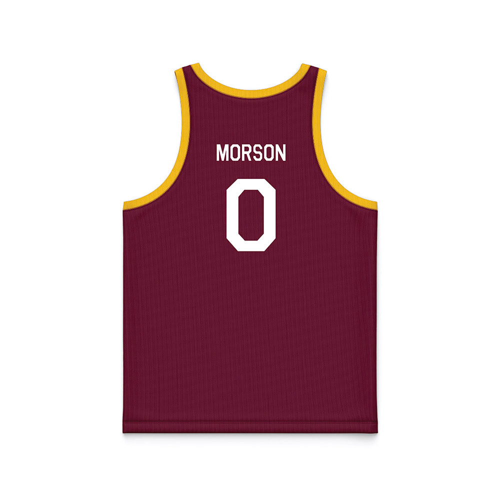 Arizona State - NCAA Women's Basketball : Madison Morson - Maroon Hardwood Basketball Jersey-1